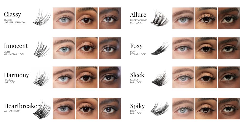 nanolash wimpertrosjes met transparante lijm en een applicator